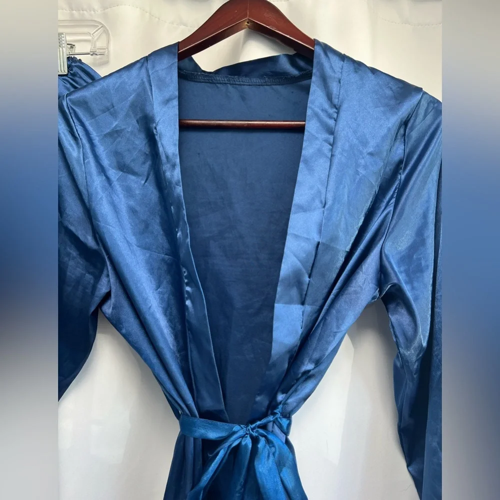 Satin Robe 2pc Set - Picture 7 of 14